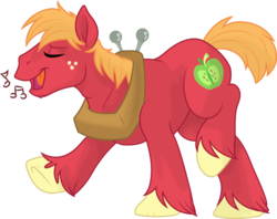 Size: 5497x4362 | Tagged: safe, artist:gray-gold, artist:spainfischer, big macintosh, earth pony, pony, g4, absurd resolution, cute, macabetes, male, singing, solo, stallion