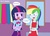 Size: 3543x2562 | Tagged: safe, artist:rainbowyoshi305, rainbow dash, twilight sparkle, equestria girls, g4, 30 day otp challenge, 8, alternate clothes, blushing, female, high res, humanized, lesbian, ship:twidash, shipping, story included