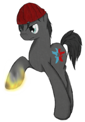 Size: 2551x3655 | Tagged: safe, artist:holomouse, earth pony, pony, beanie, delsin rowe, hat, high res, infamous, infamous second son, ponified, solo