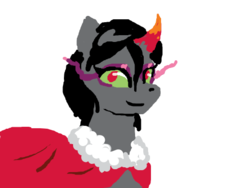 Size: 520x390 | Tagged: safe, artist:maize_runner, king sombra, pony, unicorn, g4, antagonist, doodle or die, female, queen umbra, rule 63, solo, teenager