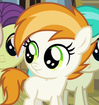 Size: 200x212 | Tagged: safe, screencap, banana peel (g4), burnout (g4), mint flower, for whom the sweetie belle toils, g4, season 4, 5-year-old, cute, filly, foal