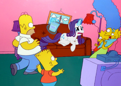 Size: 497x353 | Tagged: safe, edit, edited screencap, screencap, rarity, human, pony, unicorn, g4, inspiration manifestation, antenna, aura, bart simpson, boat, bucket, cabinet, cloud, comfort eating, couch, couch gag, crossover, crying, cute, eating, faic, fainting couch, female, food, funny, glowing horn, homer simpson, horn, ice cream, lamp, lisa simpson, maggie simpson, magic, makeup, male, mare, marge simpson, marshmelodrama, mascarity, painting, raribetes, rarity being rarity, running gag, running makeup, running mascara, sad, sadorable, sailboat, ship, spoon, telekinesis, television, the simpsons