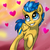 Size: 1500x1500 | Tagged: safe, artist:kp-shadowsquirrel, flash sentry, pegasus, pony, g4, abstract background, adorasexy, cute, cutie mark, diasentres, featured image, floating heart, grin, heart, looking up, male, raised hoof, smiling, solo, sparkles, squee, stallion