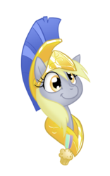 Size: 625x1000 | Tagged: safe, artist:equestria-prevails, derpy hooves, pegasus, pony, g4, cute, female, guardsmare, helmet, mare, medal, portrait, royal guard, simple background, smiling, solo, transparent background, vector