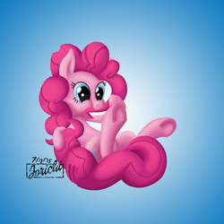 Size: 2000x2000 | Tagged: safe, artist:jorichi, pinkie pie, earth pony, pony, g4, cotton candy, cute, diapinkes, digital art, female, food, high res, solo, underhoof