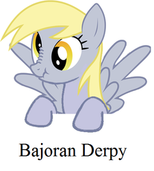 Size: 396x440 | Tagged: safe, edit, derpy hooves, pegasus, pony, g4, bajoran, cute, female, mare, meta, nose wrinkle, scrunchy face, simple background, solo, star trek, vector, white background