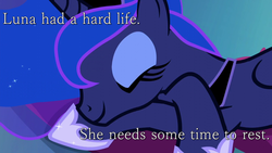 Size: 1280x720 | Tagged: safe, princess luna, do princesses dream of magic sheep, g4, cute, feels, image macro, luna's dream, lunabetes, meme, metal gear, metal gear solid 4, sleeping