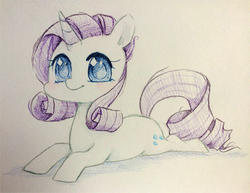 Size: 476x368 | Tagged: safe, artist:mousu, rarity, g4, female, solo, traditional art