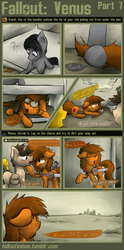 Size: 2000x4023 | Tagged: safe, artist:marsminer, oc, oc only, oc:venus spring, fallout equestria, blushing, comic, dialogue, everything went better than expected, fallout, fallout venus, story