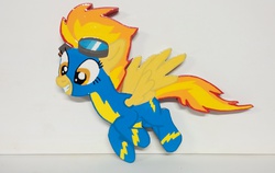 Size: 3705x2340 | Tagged: safe, artist:adog0718, spitfire, g4, craft, customized toy, female, high res, solo, woodwork