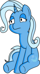 Size: 588x1081 | Tagged: artist needed, safe, trixie, pony, unicorn, g4, female, mare, simple background, sitting, solo