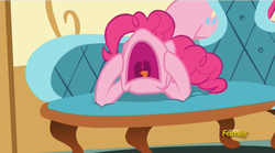 Size: 851x472 | Tagged: safe, screencap, pinkie pie, g4, party pooped, female, nose in the air, solo