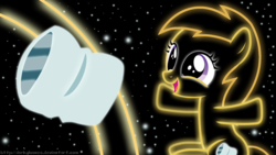 Size: 1920x1080 | Tagged: safe, artist:darkgloones, noi, g4, cute, cutie mark, neon, noiabetes, space, vector, wallpaper