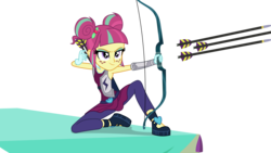 Size: 4267x2400 | Tagged: safe, artist:skycatcherequestria, sour sweet, equestria girls, g4, my little pony equestria girls: friendship games, archery, arrow, bow (weapon), bow and arrow, female, high res, solo, weapon