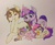 Size: 2803x2277 | Tagged: safe, artist:ameliacostanza, twilight sparkle, oc, oc:ben parker sparkle, oc:mayday parker sparkle, alicorn, pony, spiders and magic: rise of spider-mane, g4, baby, baby pony, commission, crossover, crossover shipping, family, female, high res, ice cream, mare, offspring, parent:peter parker, parent:twilight sparkle, parents:spidertwi, peter parker, ponified, spidertwi, traditional art, twilight sparkle (alicorn)