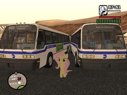 Size: 800x600 | Tagged: safe, artist:juanjo_belic, fluttershy, g4, bus, grand theft auto, gta mlp, gta san andreas, mod