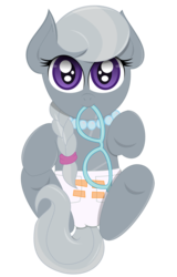 Size: 714x1119 | Tagged: safe, artist:the-crusader-network, silver spoon, g4, baby, diaper, foal