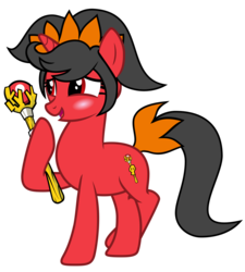 Size: 7200x8000 | Tagged: safe, artist:xboomdiersx, pony, absurd resolution, ashley, ponified, simple background, solo, transparent background, vector, wand, warioware, witch