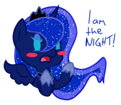 Size: 800x699 | Tagged: safe, artist:lazymunchlax, princess luna, g4, blushing, female, horseshoes, i am the night, simple background, solo, starry mane, transparent background