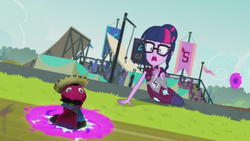 Size: 1083x611 | Tagged: safe, edit, screencap, sci-twi, señor huevos, twilight sparkle, equestria girls, g4, make new friends but keep discord, my little pony equestria girls: friendship games, puppet dimension