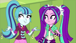 Size: 458x258 | Tagged: safe, screencap, aria blaze, sonata dusk, equestria girls, g4, my little pony equestria girls: rainbow rocks