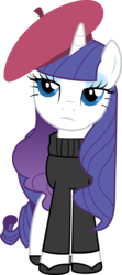 Size: 5703x12889 | Tagged: safe, artist:nnufergs, rarity, pony, unicorn, g4, absurd resolution, barrette, clothes, female, mare, simple background, solo, sweater, transparent background, turtleneck, vector