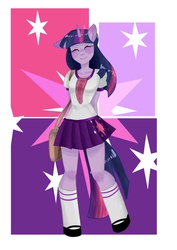 Size: 1450x2048 | Tagged: safe, artist:fierrequin, twilight sparkle, anthro, unguligrade anthro, g4, female, solo