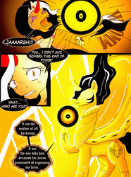 Size: 1970x2645 | Tagged: safe, artist:yula568, king sombra, oc, oc:mother umbra, comic:the lord of nightmares appear, g4, comic, slayers, sombra's cutie mark, umbra (idw)