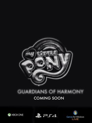 Size: 635x849 | Tagged: safe, fake, fan made, guardians of harmony, my little pony logo, pc game, playstation 4, poster, video game, xbox one