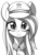 Size: 889x1240 | Tagged: safe, artist:an-m, oc, oc only, oc:aryanne, earth pony, pony, black and white, clothes, face, female, game, general deathshead, germany, grayscale, hat, loading screen, long mane, looking at you, military, monochrome, shirt, solo, starry eyes, uniform, wolfenstein, wolfenstein the new order, wolfenstein the old blood