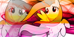 Size: 1440x720 | Tagged: safe, artist:alexiy777, artist:xxsilentstarxx, edit, fluttershy, g4, wallpaper, wallpaper edit