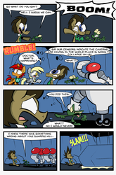 Size: 1265x1920 | Tagged: safe, artist:joeywaggoner, derpy hooves, doctor whooves, time turner, oc, oc:tick tock, pony, g4, comic, male, stallion, time out with doctor whooves, tumblr comic