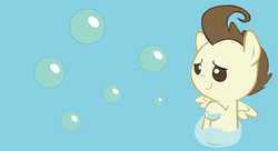 Size: 1980x1080 | Tagged: safe, artist:goldfisk, pound cake, g4, bubble, male, solo, wallpaper