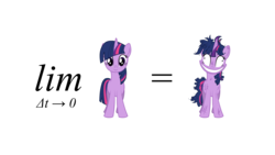 Size: 1920x1080 | Tagged: safe, artist:klystron2010, twilight sparkle, pony, unicorn, g4, calculus, crazy face, derp, dirty, faic, fancy mathematics, female, grin, head tilt, insanity, limit, looking at you, mare, math, messy mane, newbie artist training grounds, simple background, smiling, text, transparent background, twilight snapple, unicorn twilight, wide eyes