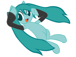 Size: 2048x1536 | Tagged: safe, artist:deathnyan, earth pony, pony, female, hatsune miku, mare, ponified, simple background, solo, transparent background, vocaloid