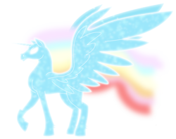 Size: 3795x3000 | Tagged: safe, artist:theshadowstone, alicorn, equestria girls, g4, my little pony equestria girls: rainbow rocks, female, flowing mane, giant alicorn, glowing eyes, high res, magic, rainbow, rainbow lumen, raised hoof, simple background, solo, spread wings, the avatar of friendship, transparent background, vector, white eyes, wings