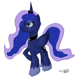 Size: 1024x1024 | Tagged: safe, artist:nonbinaryduck, princess luna, g4, female, simple background, solo, white background