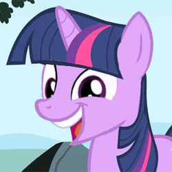 Size: 281x281 | Tagged: safe, twilight sparkle, g4, belleface, female, meme, smiling, solo