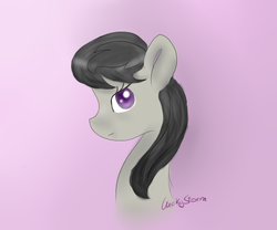 Size: 600x500 | Tagged: safe, artist:luckystorm1, octavia melody, earth pony, pony, g4, bust, female, simple background, solo