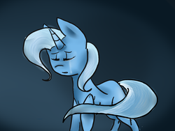 Size: 800x600 | Tagged: safe, artist:luckystorm1, trixie, pony, unicorn, g4, crying, female, mare, sad, solo