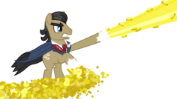 Size: 10000x5600 | Tagged: safe, artist:mpnoir, filthy rich, earth pony, pony, do princesses dream of magic sheep, g4, absurd resolution, bits, cape, clothes, male, money, money shot, simple background, solo, stallion, super rich, transparent background, vector