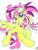 Size: 783x1021 | Tagged: safe, artist:stazik, oc, oc only, oc:dayglow glisten, pegasus, pony, heart eyes, solo, traditional art, wingding eyes