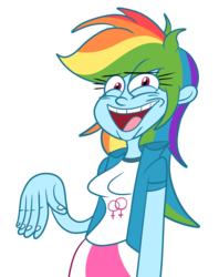 Size: 2375x3000 | Tagged: safe, artist:scobionicle99, rainbow dash, .mov, swag.mov, equestria girls, g4, breasts, busty rainbow dash, female, high res, solo