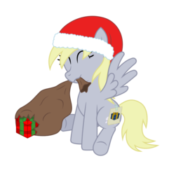 Size: 886x918 | Tagged: safe, artist:sesambrot, derpy hooves, pegasus, pony, g4, christmas, female, mare, solo