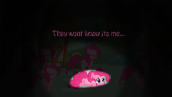 Size: 1920x1080 | Tagged: safe, artist:firestorm-can, artist:p03ss10n, artist:sakatagintoki117, pinkie pie, g4, dark, eyes closed, hopping, ponyville, quote, sad, vector, wallpaper