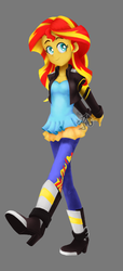 Size: 299x654 | Tagged: safe, artist:noncansee, sunset shimmer, equestria girls, friendship through the ages, g4, my past is not today, female, solo