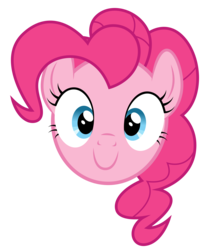 Size: 7406x8999 | Tagged: safe, artist:dipi11, pinkie pie, g4, absurd resolution, female, floating head, head, simple background, solo, transparent background, vector