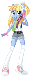 Size: 1213x3000 | Tagged: safe, artist:centchi, oc, oc only, oc:radio star, equestria girls, g4, equestria girls-ified, headphones, ponied up, simple background, solo, transparent background