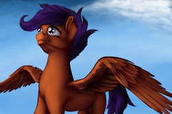 Size: 1095x730 | Tagged: safe, artist:xormak, scootaloo, g4, female, older, solo