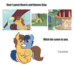 Size: 475x419 | Tagged: safe, edit, edited screencap, screencap, blues, caramel, carrot top, golden harvest, noteworthy, sassaflash, earth pony, pegasus, pony, g4, hearts and hooves day (episode), bisexual, bisexuality, caraflash, caratop, caraworthy, female, filly, gay, hearts and hooves day, infidelity, male, mare, shipping, stallion, straight, text, the perfect stallion